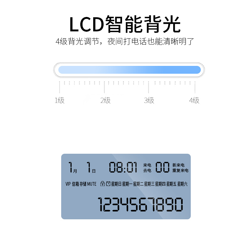 飞利浦（PHILIPS）电话机座机 固定电话 办公家用 一键拨号 来电报号 CORD228(白色)