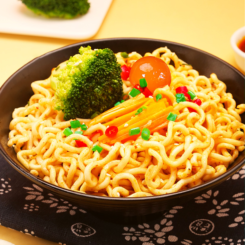 刻凡咸蛋黄拌面102g5连包速食泡面方便面办公室懒人代餐