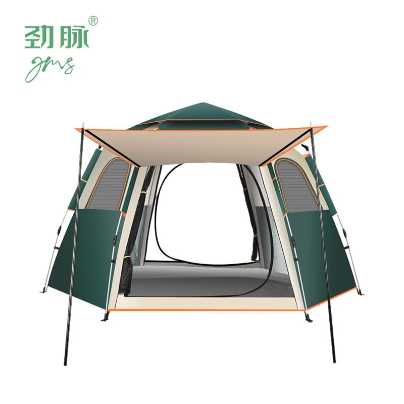 劲脉 露营帐篷 墨绿-280*240*158CM 顶高清大图