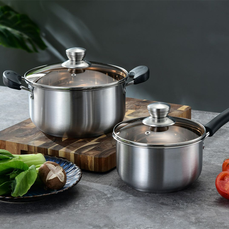 皖亭 WT-BL-2 宾丽奶汤蒸锅两件套 奶锅18cm+汤锅22cm(单位:套)暗灰色高清大图
