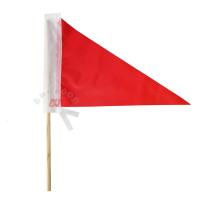 三角小红旗 手摇旗30*40cm纯色发令旗 木棍款 1面