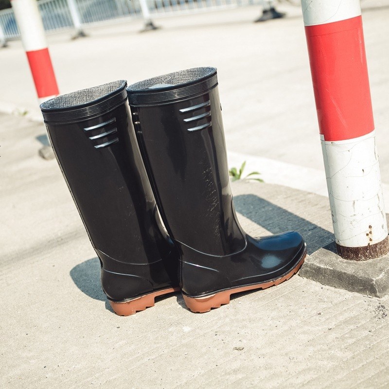 迪罗尼卡雨鞋男高筒雨靴牛筋耐磨耐酸劳保防滑水鞋洗车套鞋胶鞋工作鞋