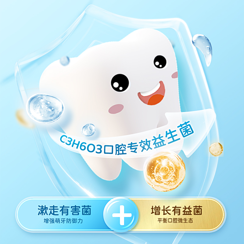 皓齿健3-12岁儿童益生菌漱口水250ml*2(草莓味)FX2025121509高清大图