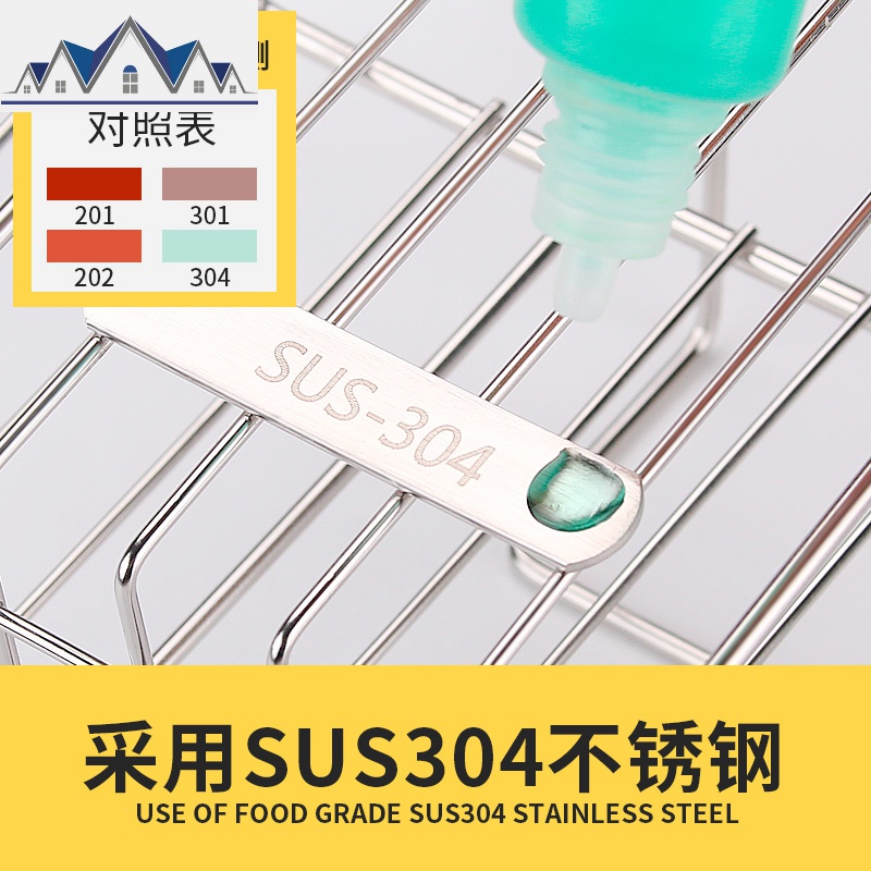 水挂篮304不锈钢沥水篮洗碗巾厨房小用品收纳架海绵抹布收纳篮 三维工匠高清大图