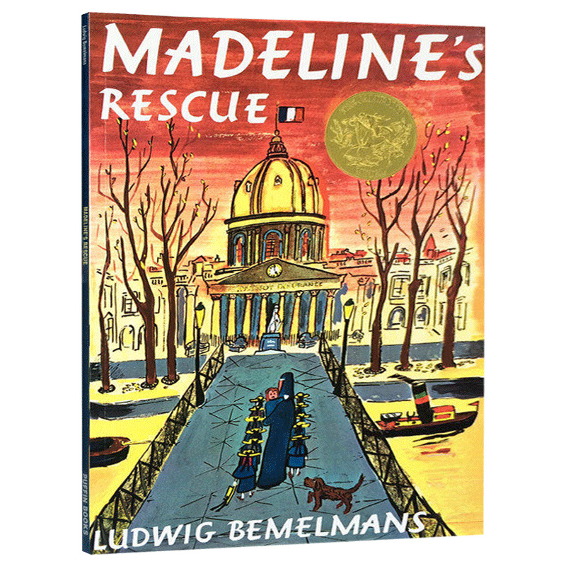 [正版]玛德琳的救命狗 玛德琳的狗狗救星 英文原版 Madeline’s Rescue 凯迪克金奖绘本 搭不知所措的小高清大图