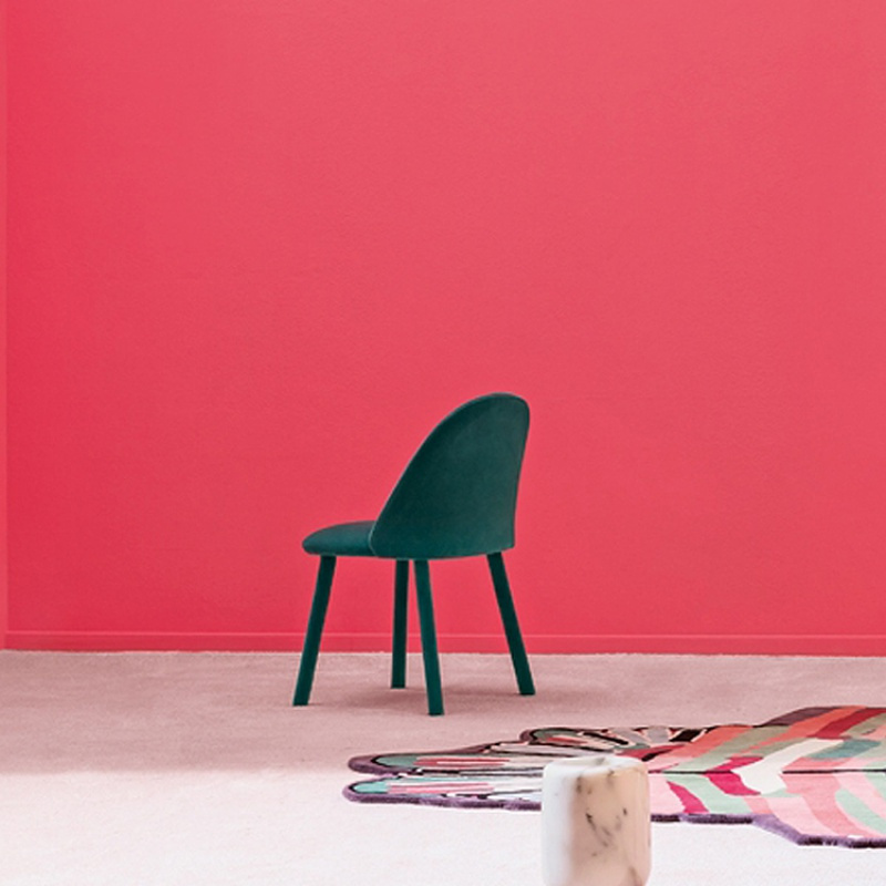 汐岩 | 餐椅子靠背书桌椅化妆椅现代简约家用卧室丝绒椅子 姜黄色