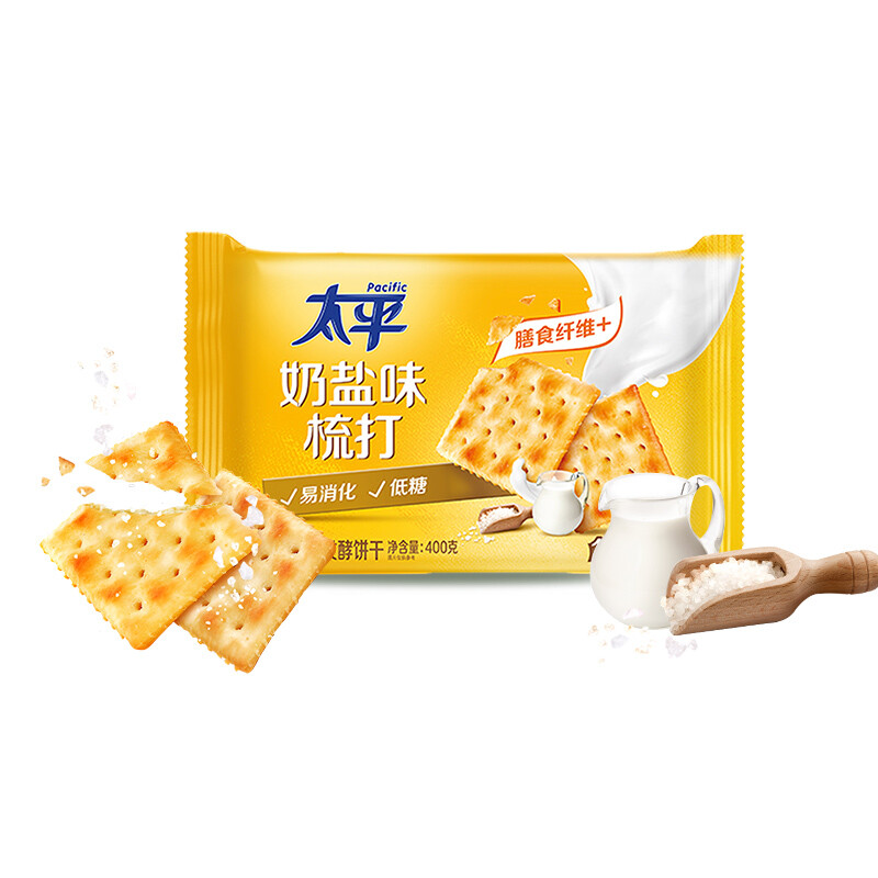 太平 苏打饼干 400g*12 箱(口味随机)高清大图