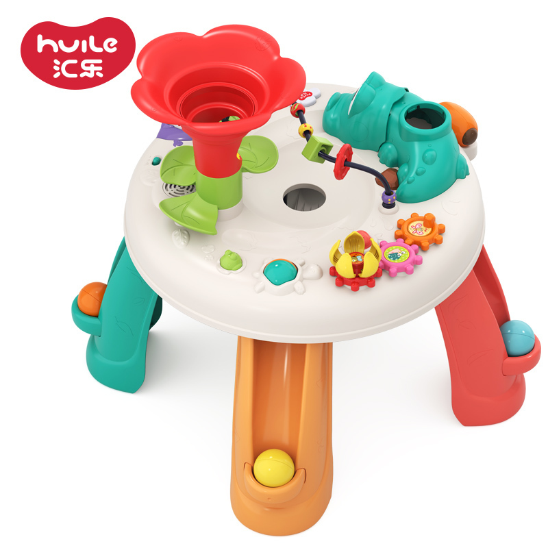 汇乐玩具(HUILE TOYS)D8999 +D305 亲子丛林探索游戏桌婴儿益智玩具儿童宝宝多功能玩具桌 +口袋工程车