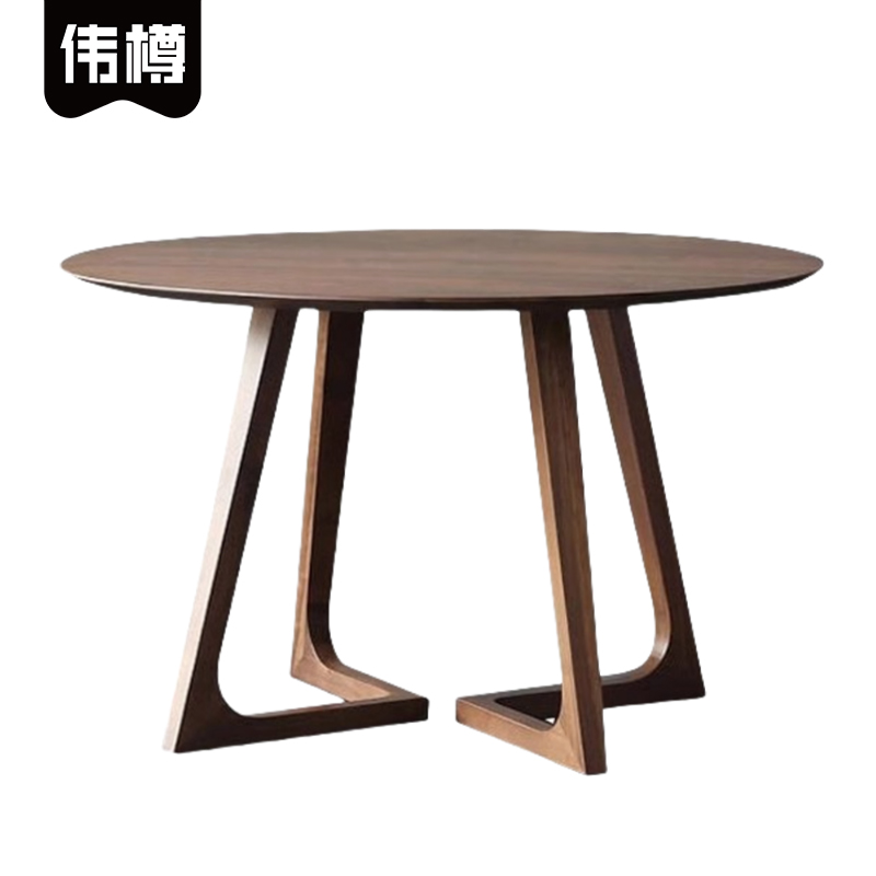 伟樽实木圆餐桌80*80*75cm张