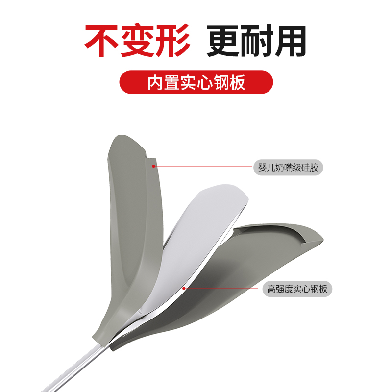 炊大皇不粘锅硅胶铲炒菜铲子耐高温不锈钢家用厨具专用硅胶锅铲 硅胶铲高清大图
