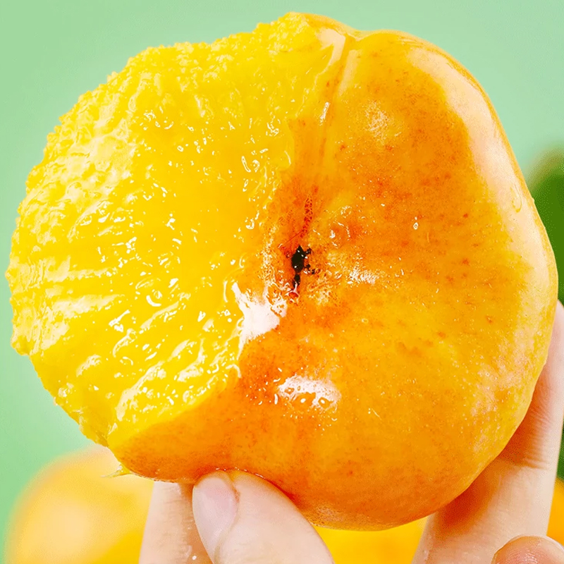 [西沛生鲜]蒙阴黄油蟠桃整箱 净重4斤装 当季现摘蜜心新鲜水果高清大图