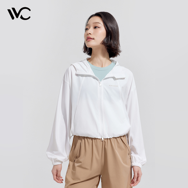 VVC沁风系列短款防晒衣VTA4S331ZB03简约白