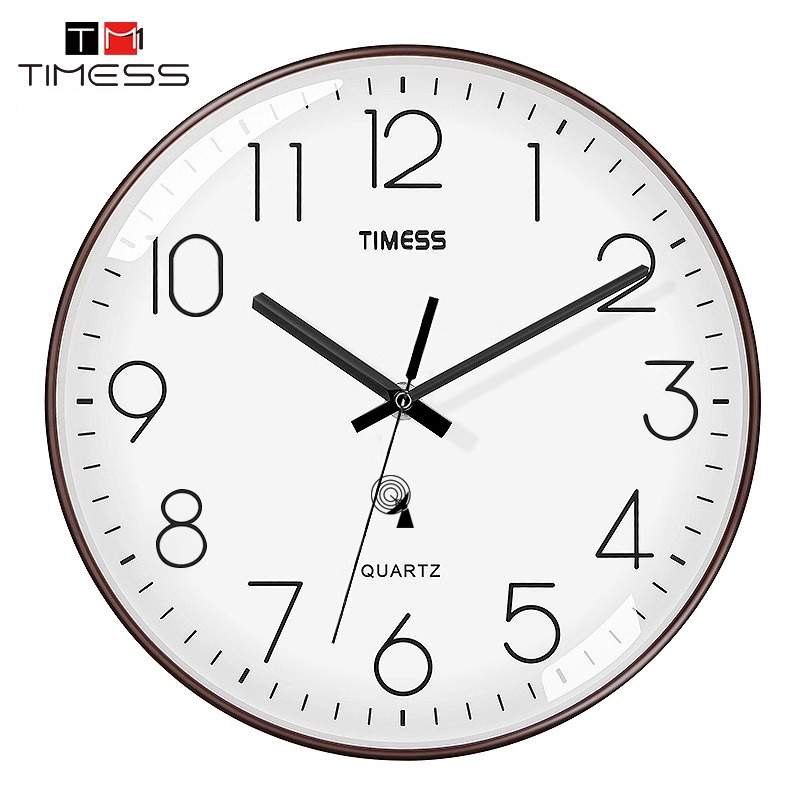 TIMESS电波钟钟表挂钟客厅家用时尚时钟挂墙轻奢装饰大气创意挂表高清大图