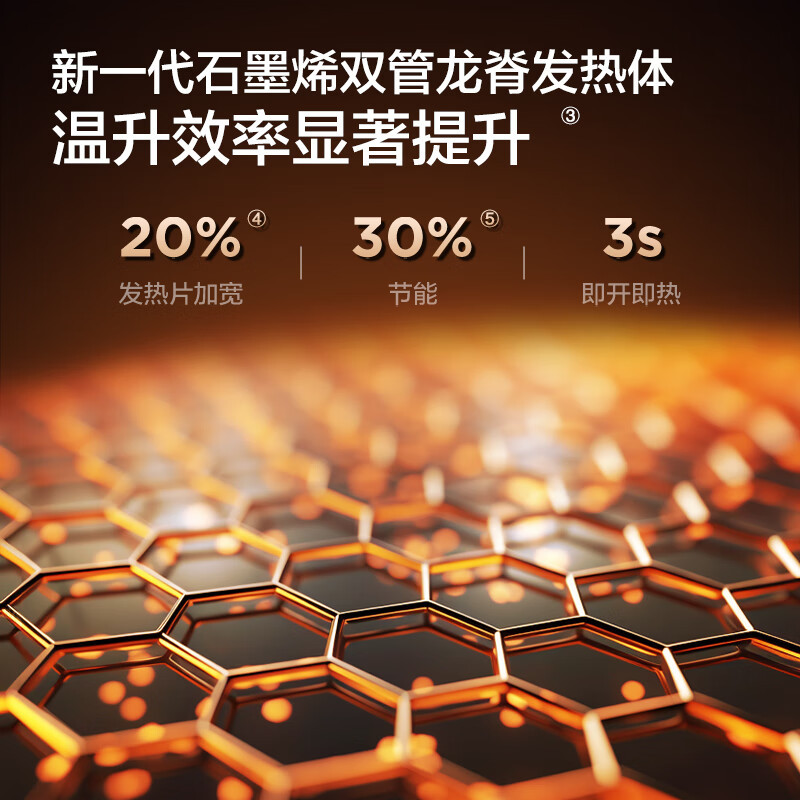 艾美特(airmate)语音智能石墨烯踢脚线取暖器家用暖风机电暖器节能电