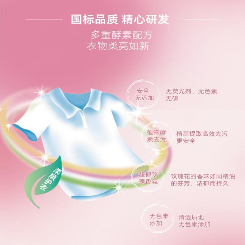 隆力奇 LLQ-8040100023玫瑰香氛洁净洗衣液袋装500g高清大图