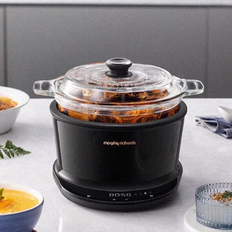 摩飞电器(MORPHY RICHARDS) 电炖锅煲汤锅养生锅家用3.5L可预约定时炖汤电煮锅 MR9082 黑色/台高清大图