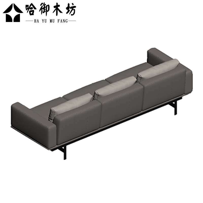 哈御木坊可定制真皮沙发2800*800*800mm组高清大图