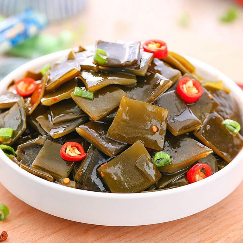 辣海带片结海带丝开袋即食小包下饭菜海带块休闲零食小吃批发