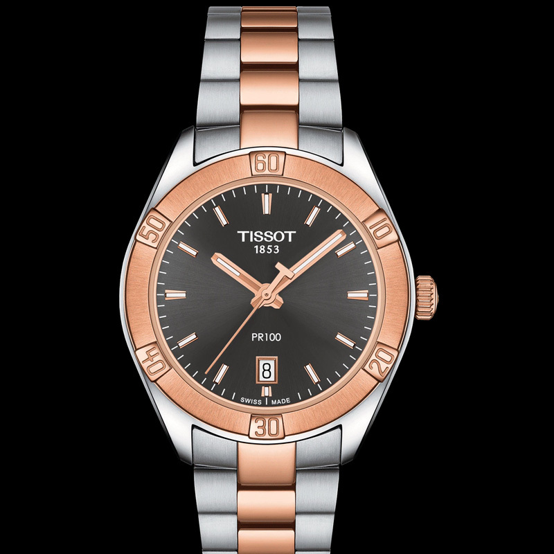 天梭tissot天梭pr100系列运动时尚计时码表石英表男表日常时尚商务