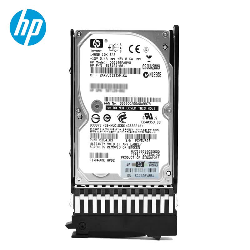 惠普(HPE)300G 15K SAS 2.5英寸企业级硬盘适用于DL360 380 388 580 GEN8、GEN9高清大图