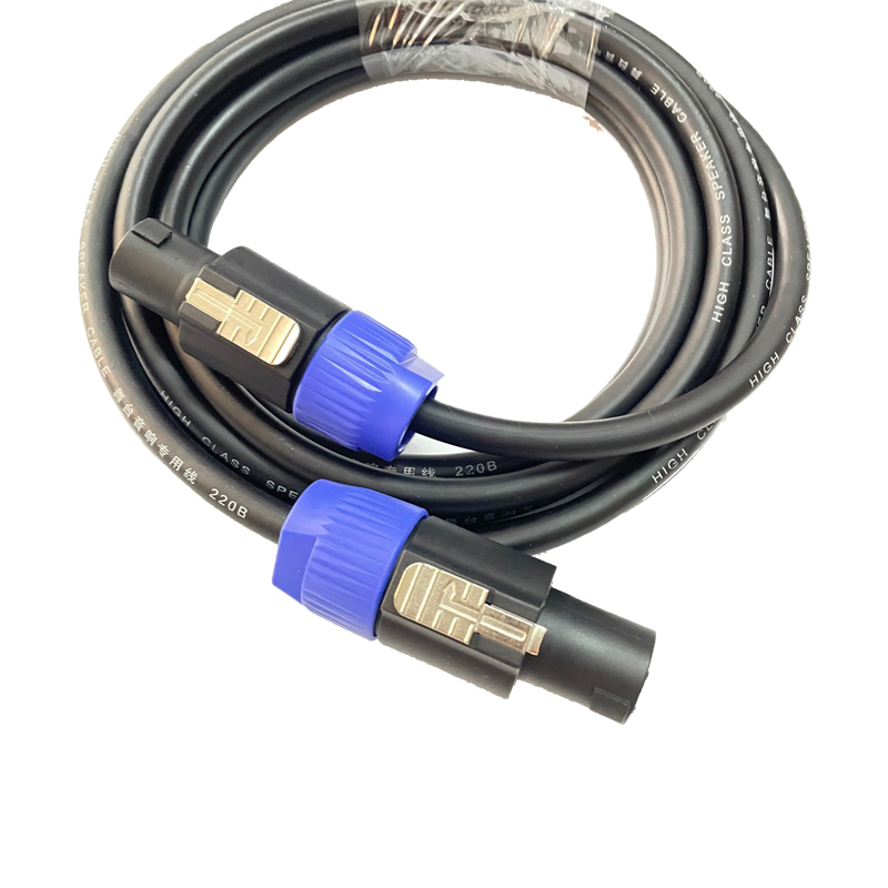 册视欧姆头工程音响线二芯插头护套线4米条高清大图