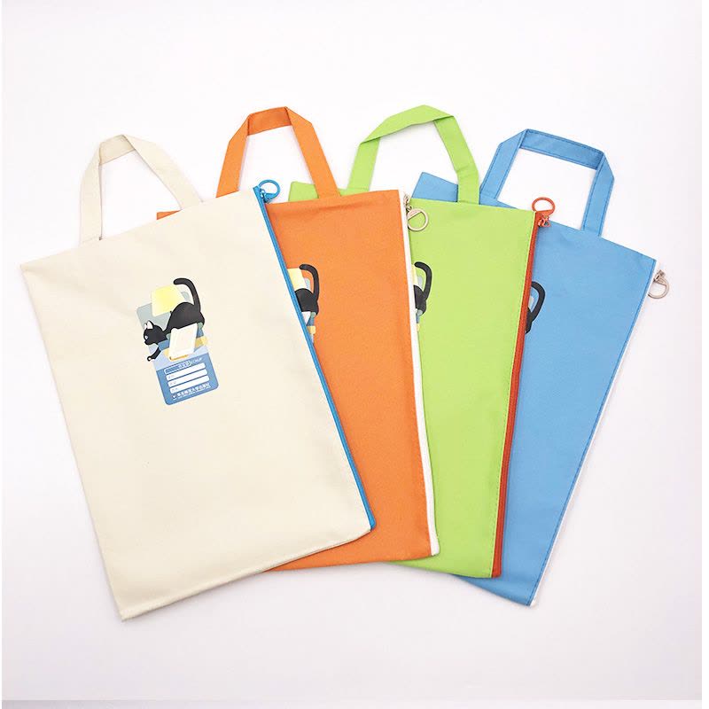 作业袋 [正版]小学生分类作业袋4个 大容量试卷收纳 学习拎书袋 新学期手提补课包 语文数学英语作业文件资料袋 学科分类图片