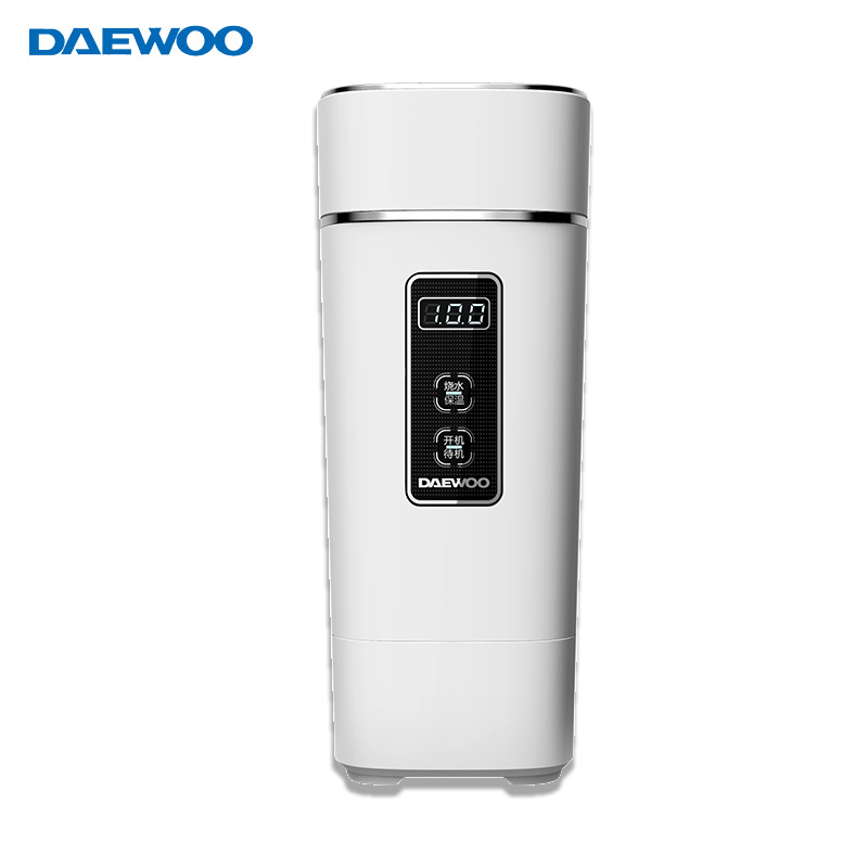 大宇(DAEWOO)电水壶 D2烧水壶便携式家用旅行电热水壶 随行冲奶泡茶养生保温杯 经典款白色