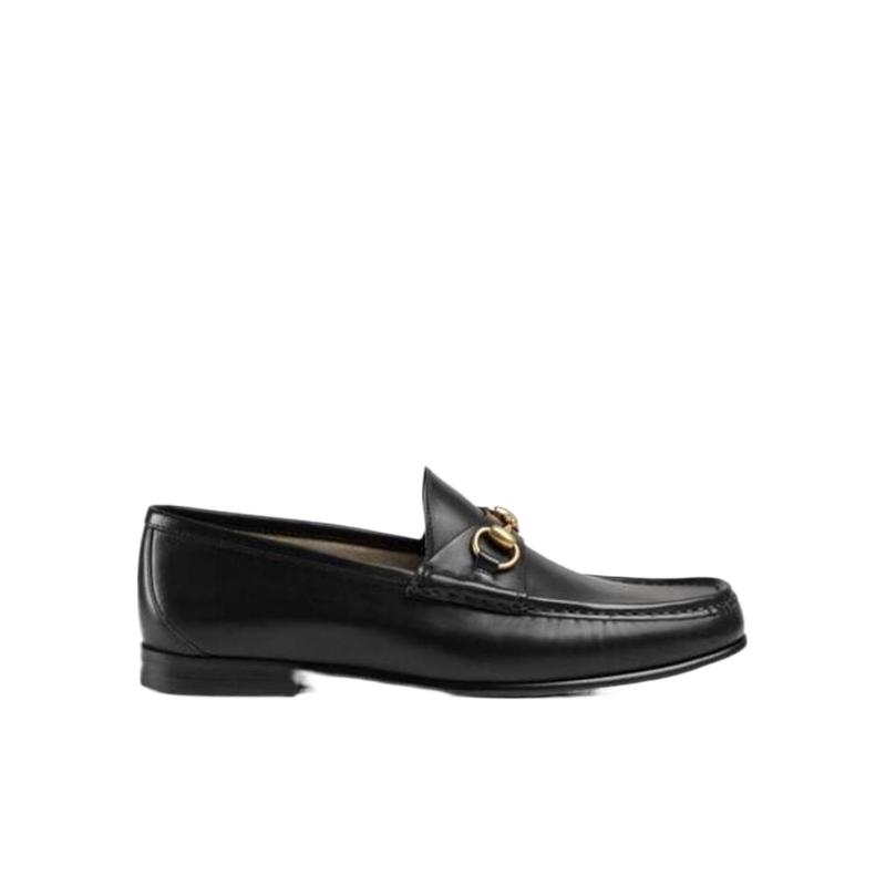 古驰(GUCCI)1953经典马衔扣低跟皮革乐福鞋男鞋休闲百搭配皮鞋户 黑色 41.5