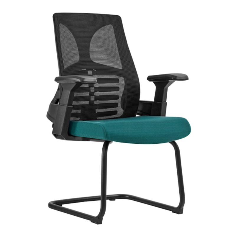 初嘉CJ-7102办公椅弓形椅电脑椅网布学习椅会客网椅 黑框