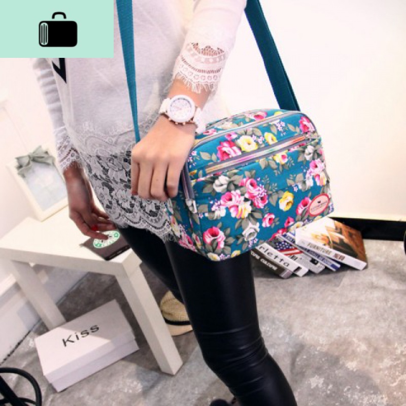 中年女包包休闲帆布包袋手提斜挎包时尚百搭单肩妈妈小花布包NEWLAKE高清大图