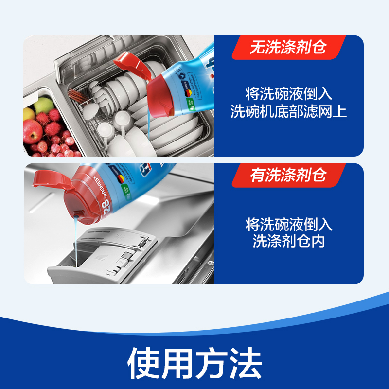 finish亮碟洗碗机专用多效合一洗涤剂700ml 快洗也超净 预防水垢 强力清洁 光亮碗碟
