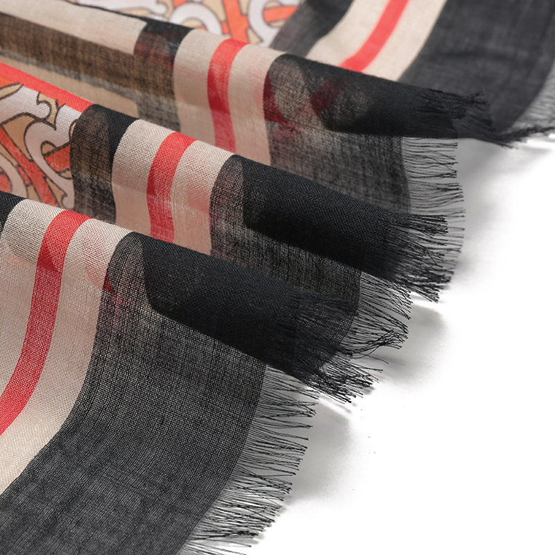 博柏利burberry男女通用款绵羊毛桑蚕丝大号方巾围巾8055865