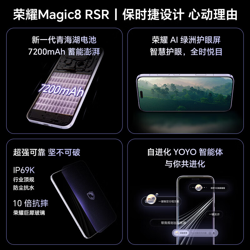 荣耀Magic8 RSR 16GB+512GB月光石 5G智能手机 保时捷设计高清大图
