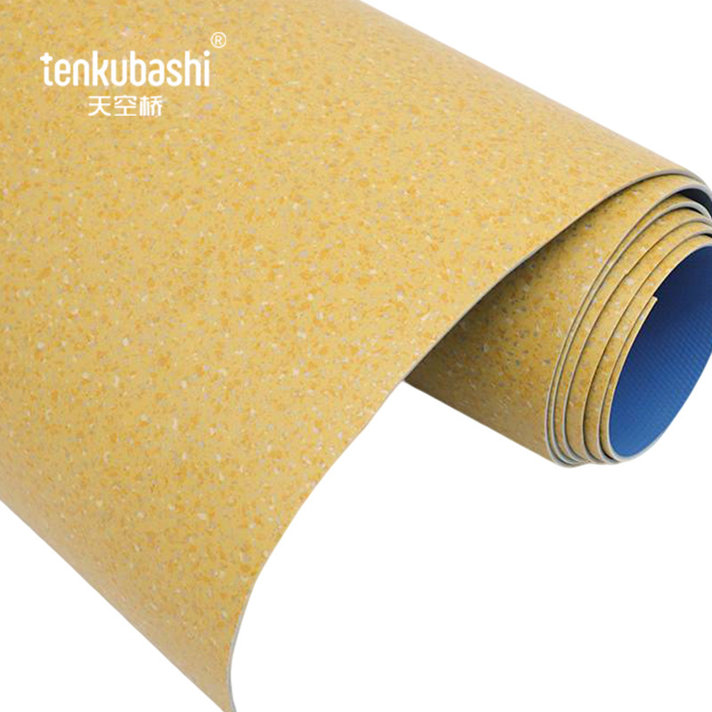 天空桥 地板革 黄色碎石纹2.0mm 卷高清大图