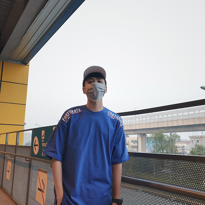 日系港风情侣学生夏款美式简约滑板tee宽松短袖T恤男女嘻哈潮半袖
