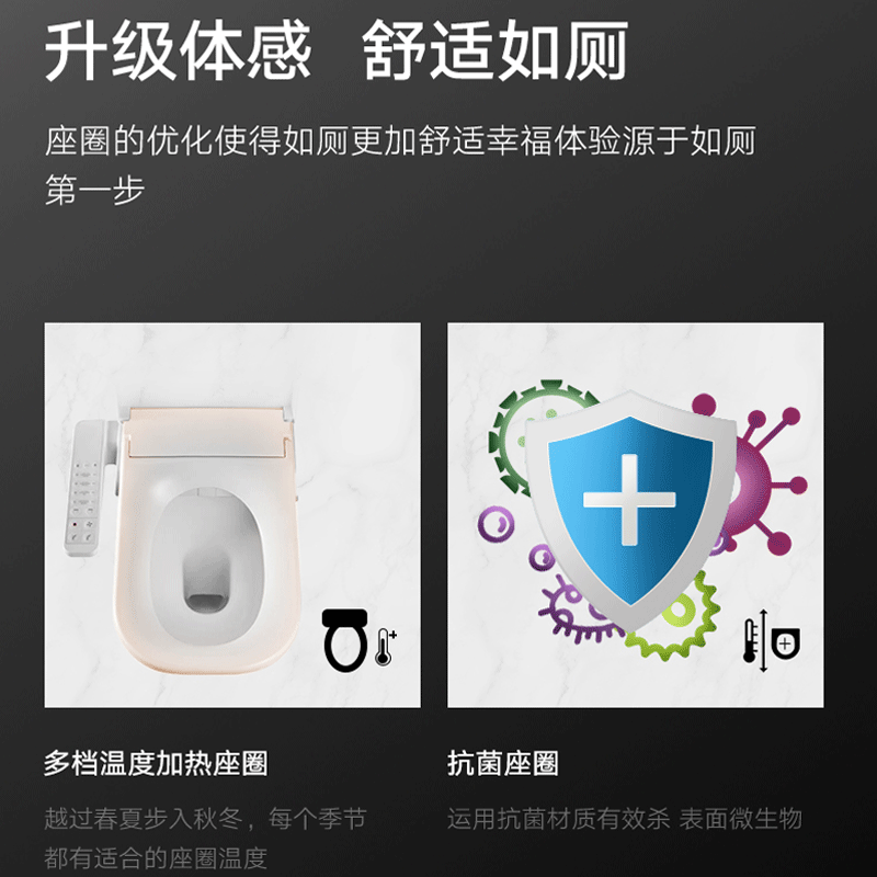 ROCA乐家卫浴即热智能马桶盖电动烘干除臭家用纤薄新品欧乐净x加长形