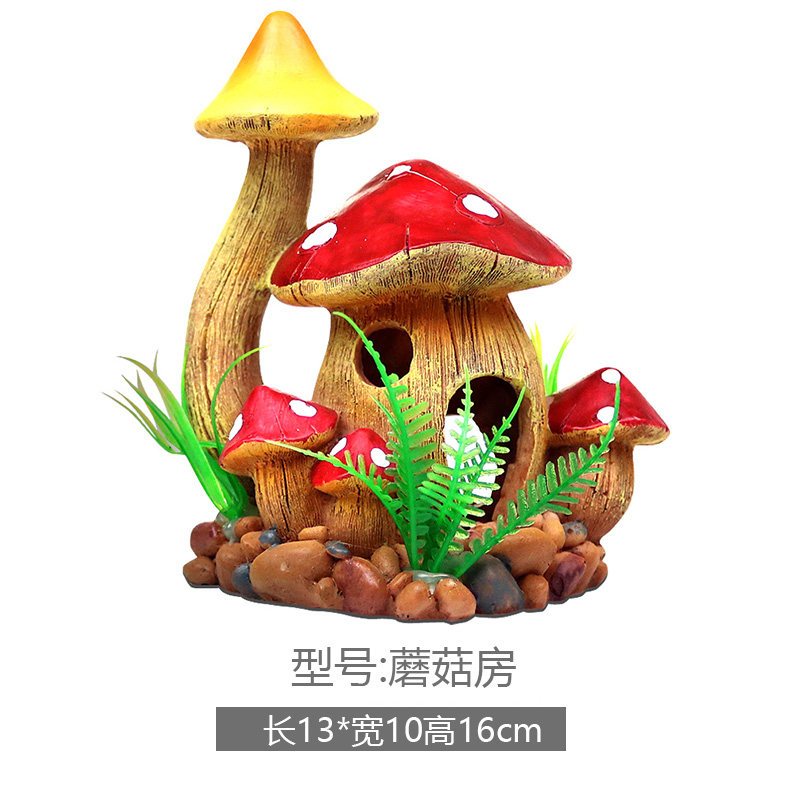 鱼缸造景装饰海绵宝宝公仔水族箱卡通树脂小摆件鱼虾躲避屋