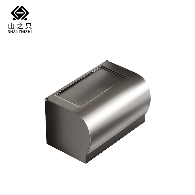 山之只 防水免钉圆形加长纸巾盒 203*122*127mm 个高清大图