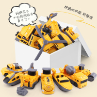 百变工程车玩具儿童磁力积木磁铁拼接拼装汽车宝宝男孩0-1岁3 翻斗+搅拌车+吊车