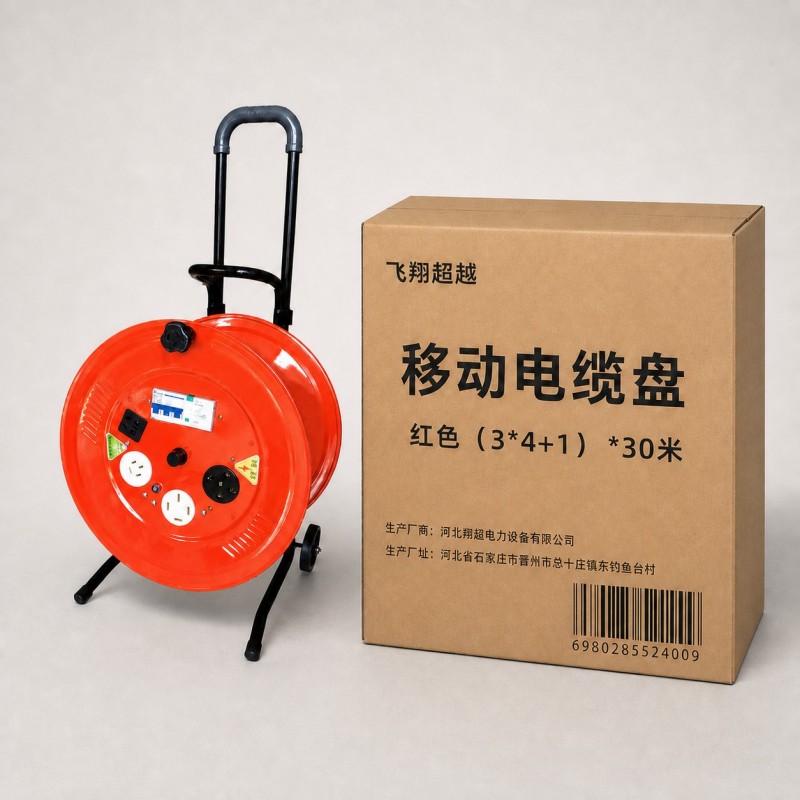 飞翔超越 移动电缆盘 红色(3*4+1)*30米 个高清大图
