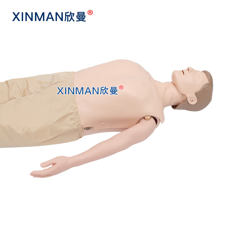 欣曼科教 高级全身心肺复苏及AED除颤模拟人 计算机控制 无线版XM-ALS993高清大图