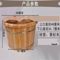 洗脚桶木桶木桶单两人足浴远红外线能量加热足桶洗脚香柏浴盆家用恒温实木柏木足_6 30高度双人盖子万向