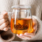 物生物/RELEA 玻璃杯 茶水分离杯 耐热泡茶杯子 带过滤茶水分离玻璃水杯花茶杯 蘑菇杯500ML