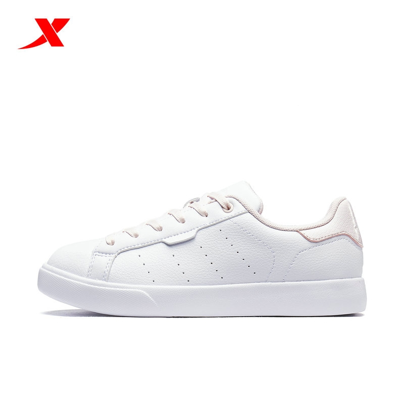 特步(xtep)板鞋男鞋2021情侣休闲鞋运动鞋女鞋夏季透气白色小白鞋子