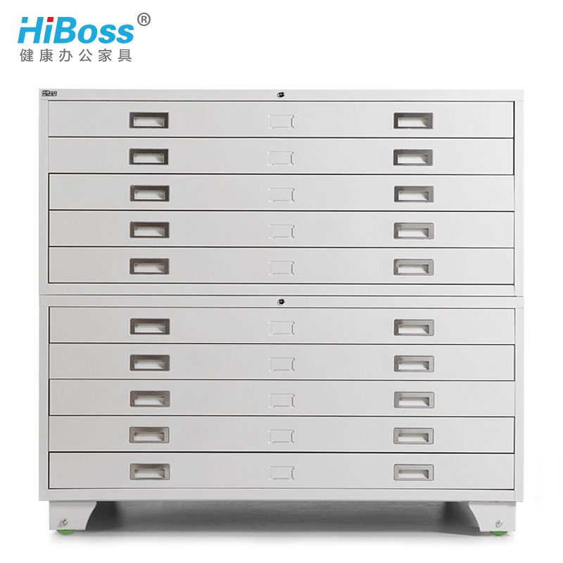 HiBoss钢制底图柜A0图办公柜纸柜工程图纸柜设计部图纸存放柜绘图柜存画柜高清大图