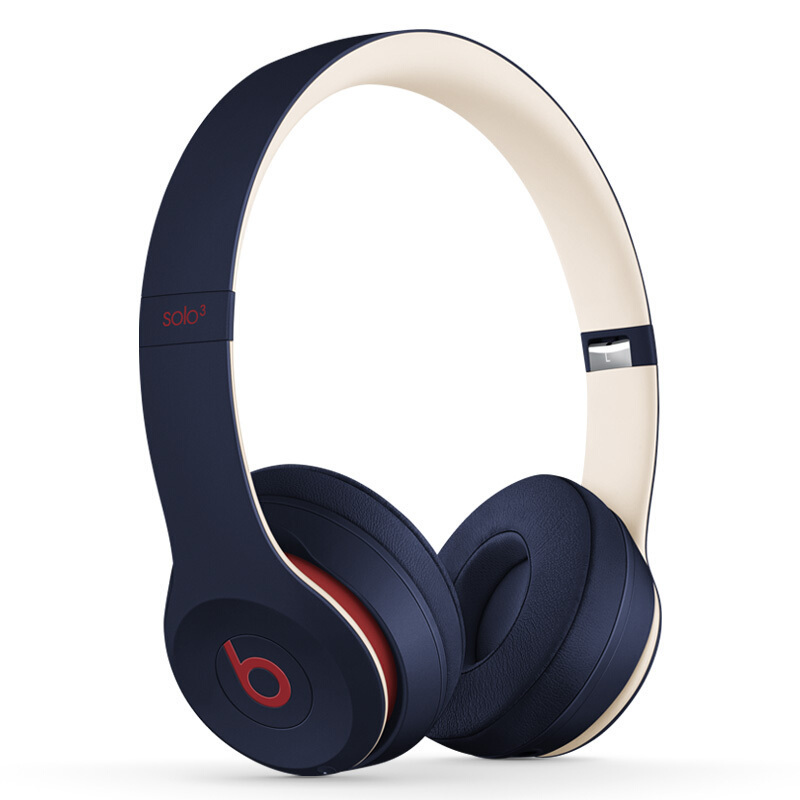 BEATS Solo3 Wireless 无线耳机 头戴式蓝牙耳机 带麦跑步运动耳机-学院蓝