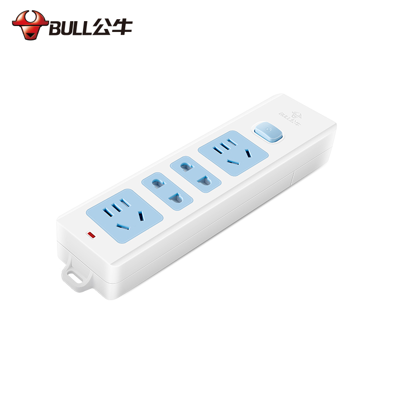 BULL公牛 GN-407W 接线板插排插线板拖线板插板四位带开关无线插座