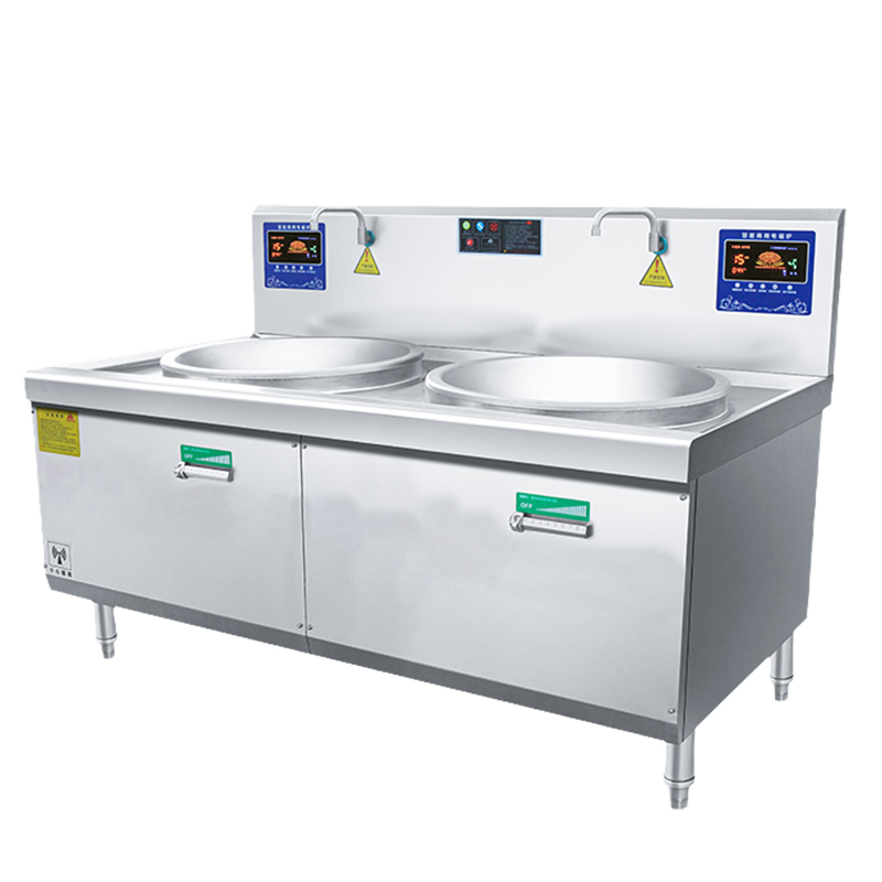 疆途者 商用电磁灶电炒灶双头大锅灶20kw SJTZ-1RH-8008高清大图