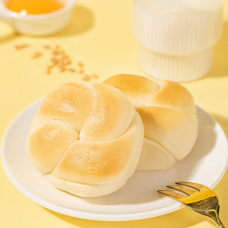 港荣 蒸面包奶黄味 460g 盒高清大图