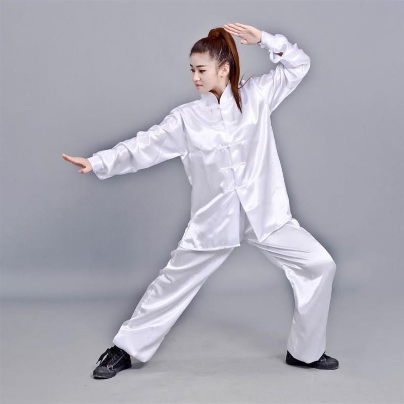 白色服武术服练功服表演服晨练拳服中会开幕服装